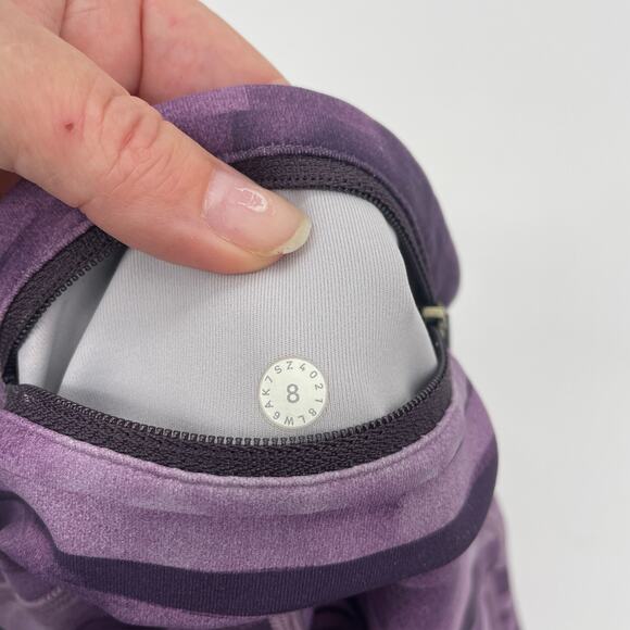 LULULEMON Speed Up Crop Women Size 8 Shadowed Smoked Mullberry 21 Inch Pockets - Picture 3 of 6